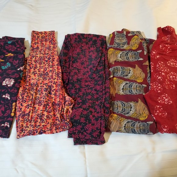 Lula Roe Bundle of 5 Pair of Leggings One size - Picture 1 of 8